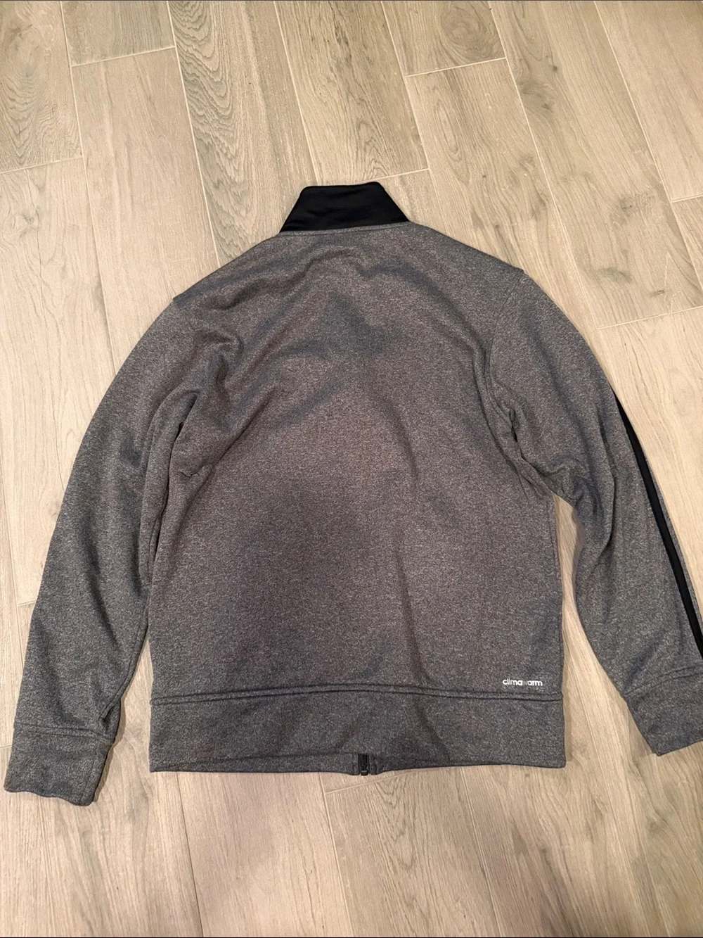 Adidas Heather Gray Fleece Jacket Size M
